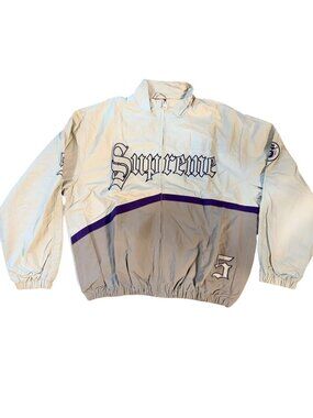Supreme Old English Track Jacket – White – Size Medium – Brand New With Tags